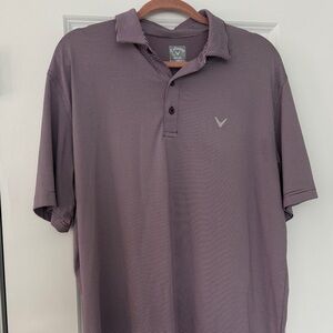 Callaway Men's Striped Polo in Deep Purple